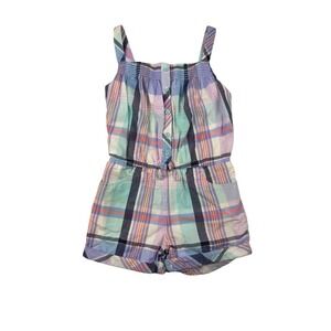 Gymboree Girls Plaid Romper‎ Jumpsuit Size 4 Sleeveless